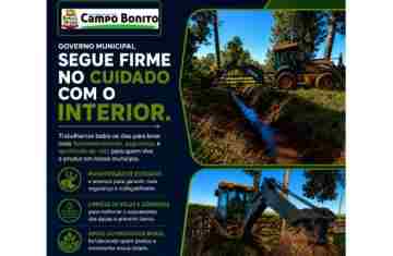 Campo Bonito - Governo Municipal segue firme no cuidado com o interior